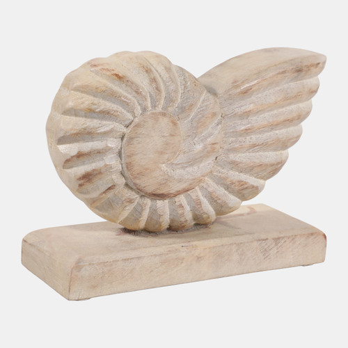 Sagebrook Home 7x6" Distressed Wood Shell On Base White/natural Wishlist Create New