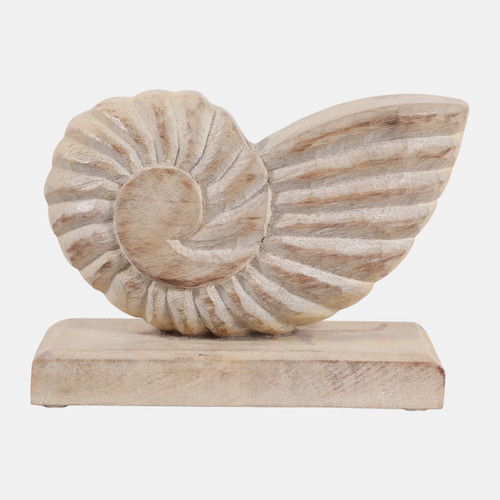 sagebrook home 7x6" Distressed Wood Shell On Base White/natural Wishlist Create New