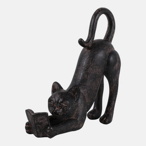 sagebrook home 7x6" Kitty Stretching And Reading Brown Wishlist Create New sagebrook home 7x6" Kitty Stretching And Reading Brown Wishlist Create New