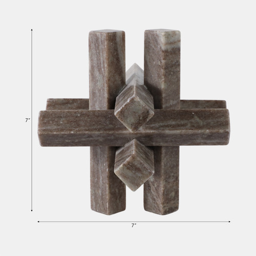 Sagebrook Home 7x7" Marble Geometric Orb Grey Wishlist Create New