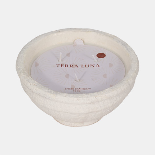 Sagebrook Home 8" 16 Oz Spiced Cranberry Bowl Candle White Wishlist Create New