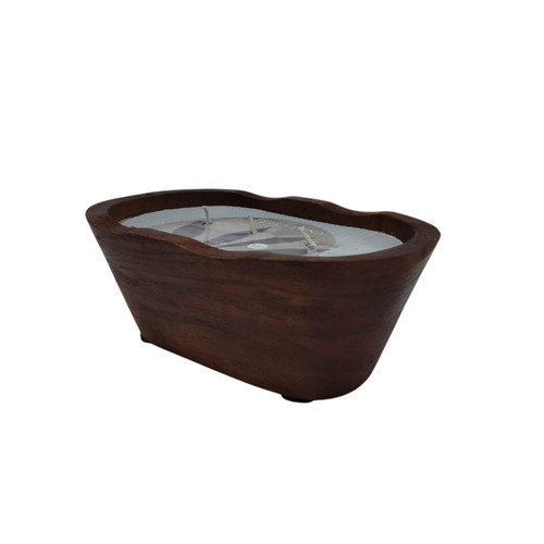 Sagebrook Home 8" 16 Oz Vanilla Oval Bowl Candle Natural Wishlist Create New