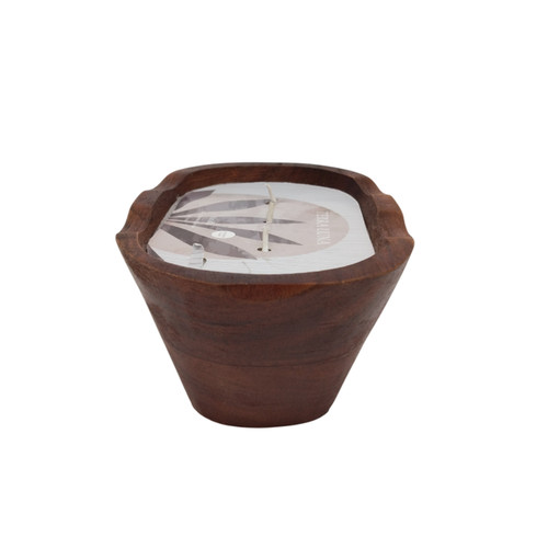Sagebrook Home 8" 16 Oz Vanilla Oval Bowl Candle Natural Wishlist Create New