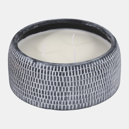 Sagebrook Home 8" 22 Oz Neroli & Basil Textured Candle Black Wishlist Create New