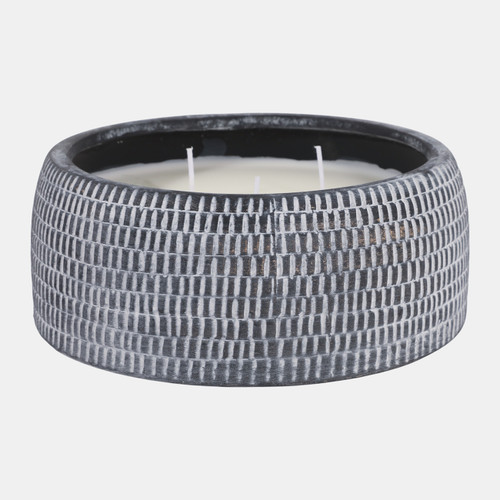 Sagebrook Home 8" 22 Oz Neroli & Basil Textured Candle Black Wishlist Create New