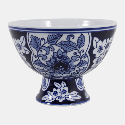 Sagebrook Home 8" 24 Oz Plumeria Chinoiserie Candle Blue/white Wishlist Create New