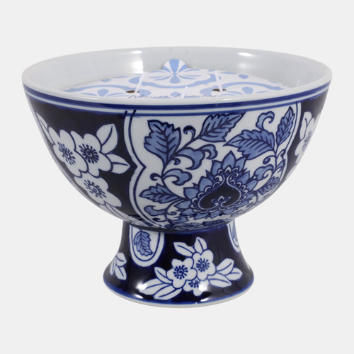 sagebrook home 8" 24 Oz Plumeria Chinoiserie Candle Blue/white Wishlist Create New