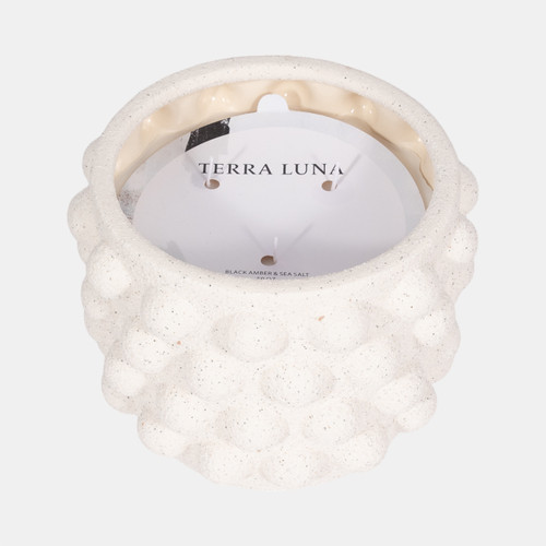 Sagebrook Home 8" 50oz Blk Amber Sea Salt Bubble Sand Candle Wht Wishlist Create New