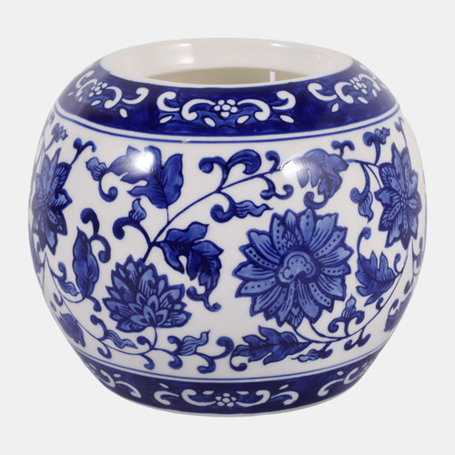 Sagebrook Home 8" 54 Oz Neroli & Basil Chinoiserie Candle Blue/w Wishlist Create New