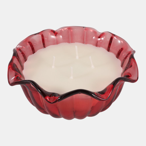 Sagebrook Home 8" 56 Oz Gardenia Flower Glass Candle Pink Wishlist Create New