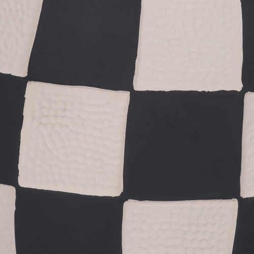 Sagebrook Home 8" Checkerboard Rounded Planter Black/white Wishlist Create New