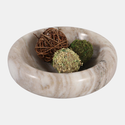 Sagebrook Home 8" Chunky Curved Marble Bowl Beige Wishlist Create New