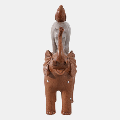 Sagebrook Home 8" Elephant Animal Pyramid Multi Wishlist Create New