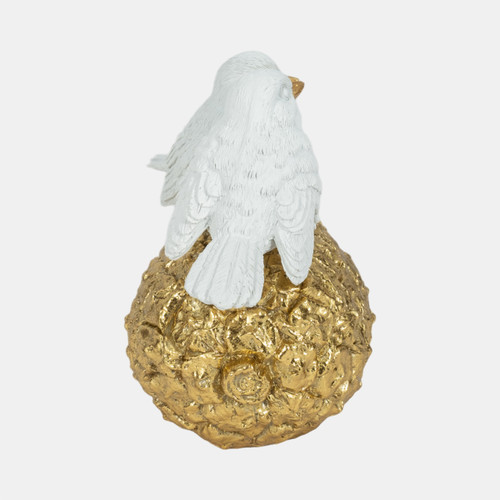 Sagebrook Home 8" Kissing Birds On Pineapple White/gold Wishlist Create New