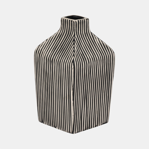 Sagebrook Home 8" Lines Square Vase Black/white Wishlist Create New
