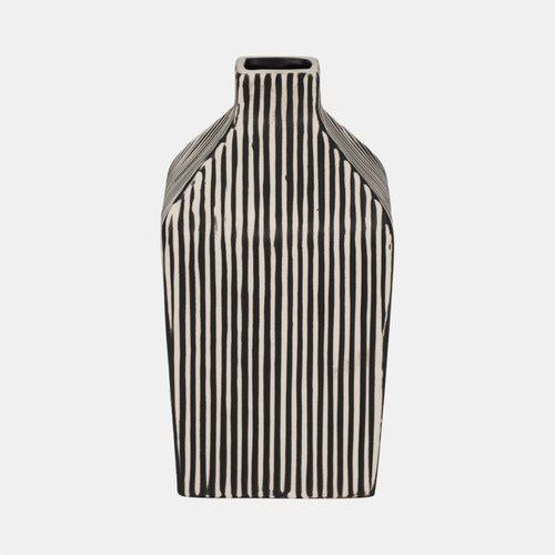 Sagebrook Home 8" Lines Square Vase Black/white Wishlist Create New