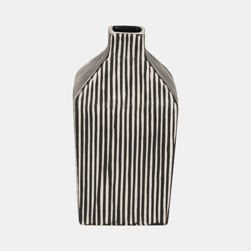 sagebrook home 8" Lines Square Vase Black/white Wishlist Create New
