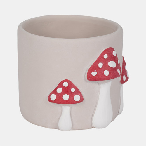 Sagebrook Home 8" Magic Mushroom Applique Planter Red/white Wishlist Create New