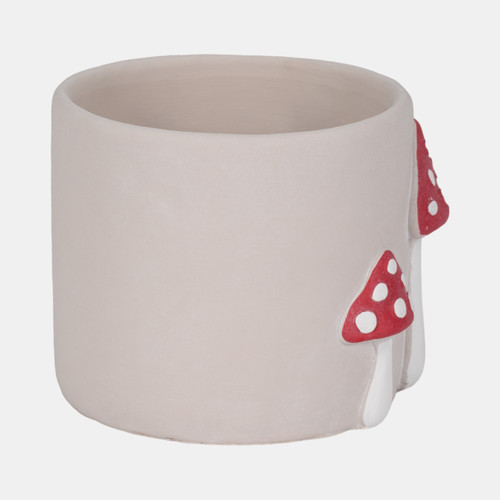 Sagebrook Home 8" Magic Mushroom Applique Planter Red/white Wishlist Create New