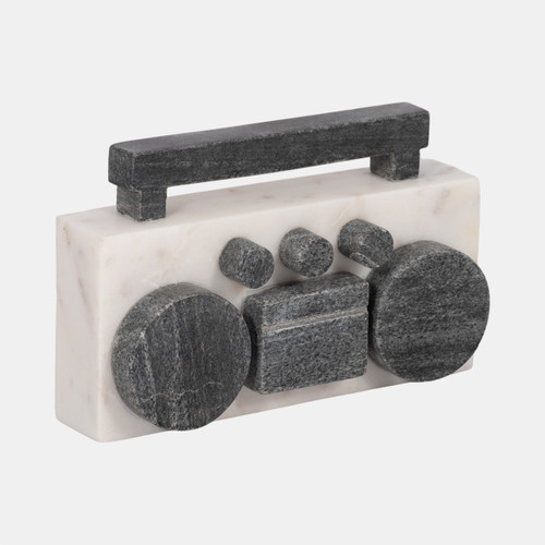 Sagebrook Home 8" Marble Boombox White/black Wishlist Create New