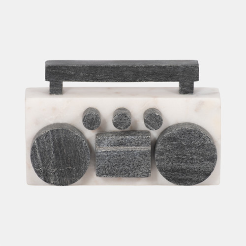sagebrook home 8" Marble Boombox White/black Wishlist Create New