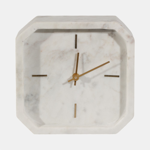 sagebrook home 8" Marble Octagon Clock Wht/gld Wishlist Create New