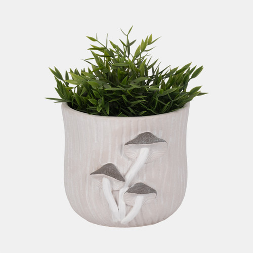 Sagebrook Home 8" Mushroom Applique Planter Grey Wishlist Create New