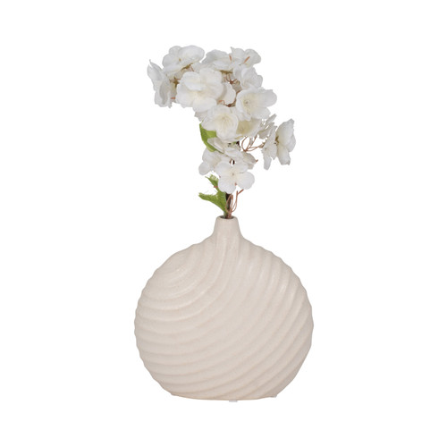 Sagebrook Home 8" Round Swirled Matte Vase White Wishlist Create New
