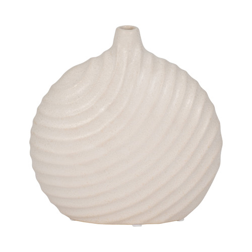 sagebrook home 8" Round Swirled Matte Vase White Wishlist Create New