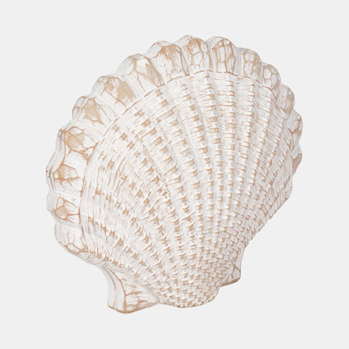 Sagebrook Home 8" Sea Scallop Shell Woven Pattern White Wishlist Create New