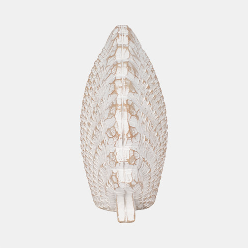 Sagebrook Home 8" Sea Scallop Shell Woven Pattern White Wishlist Create New