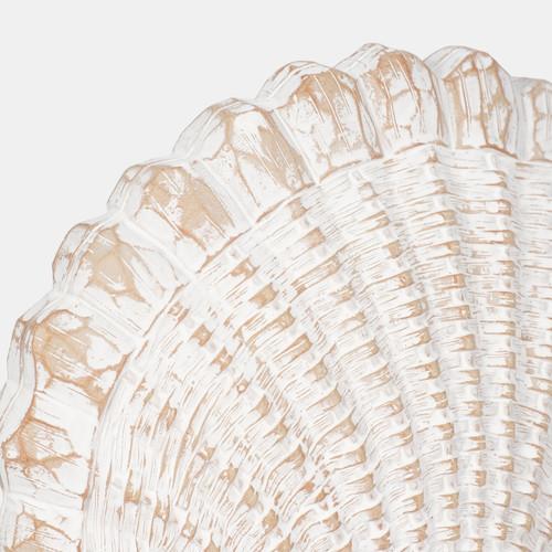 Sagebrook Home 8" Sea Scallop Shell Woven Pattern White Wishlist Create New