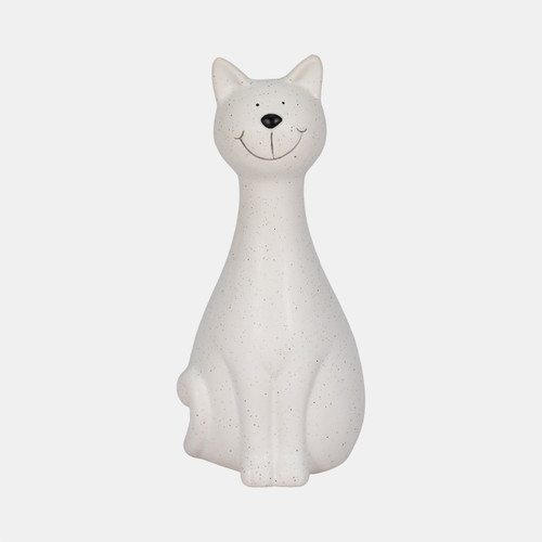 sagebrook home 8" Skinny Sitting Kitty White Wishlist Create New
