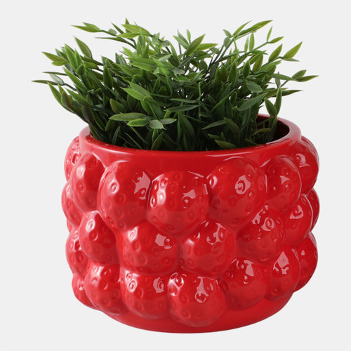 Sagebrook Home 8" Strawberries Flower Pot Red Wishlist Create New
