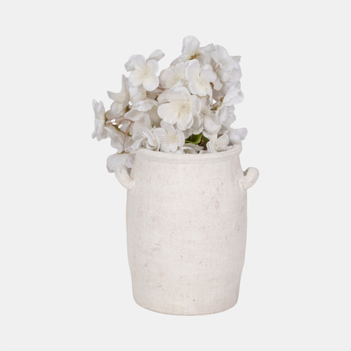 Sagebrook Home 8" Traditional Handle Vase Rough Finish White Wishlist Create New