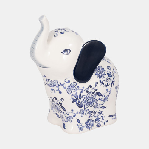 Sagebrook Home 8" Trunk Up Chinoiserie Elephant Blue/white Wishlist Create New