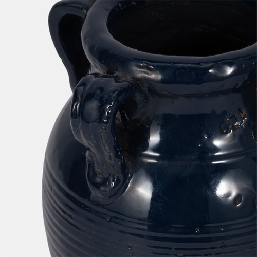 Sagebrook Home 8" Vase With Handles Navy Blue Wishlist Create New