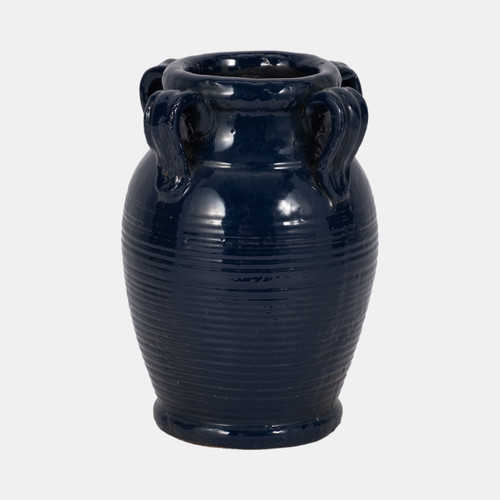 sagebrook home 8" Vase With Handles Navy Blue Wishlist Create New