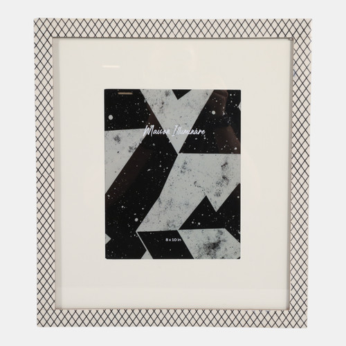 sagebrook home 8x10" Matted Photo Frame Diamond Pattern Black/wh Wishlist Create New