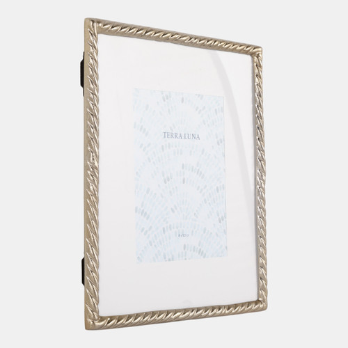 Sagebrook Home 8x10" Matted Photo Frame Rope Border Gold Wishlist Create New