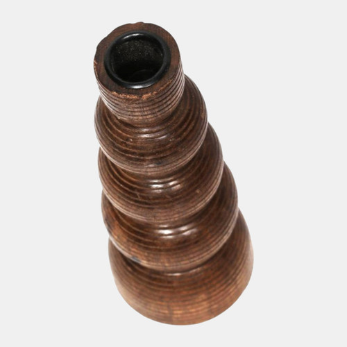 Sagebrook Home 8x3" Ribbed Taper Holder Walnut Wishlist Create New