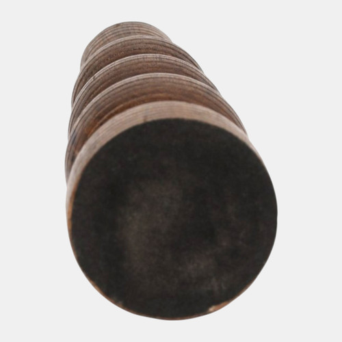 Sagebrook Home 8x3" Ribbed Taper Holder Walnut Wishlist Create New