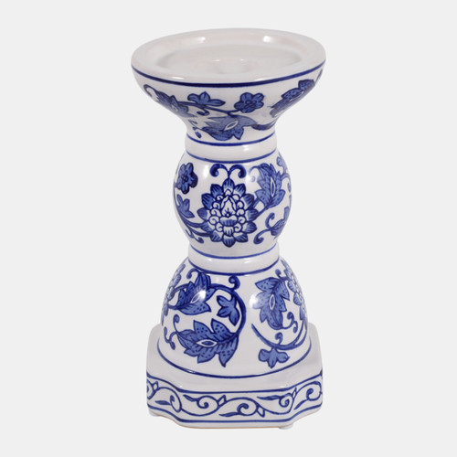 Sagebrook Home 8x4" Chinoiserie Taper & Pillar Holder Blue/white Wishlist Create New