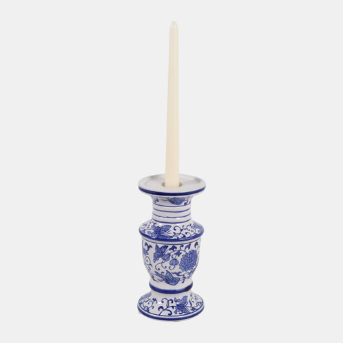 Sagebrook Home 8x4" Chinoiserie Taper & Pillar Holder Blue/white Wishlist Create New