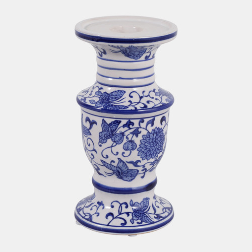 Sagebrook Home 8x4" Chinoiserie Taper & Pillar Holder Blue/white Wishlist Create New
