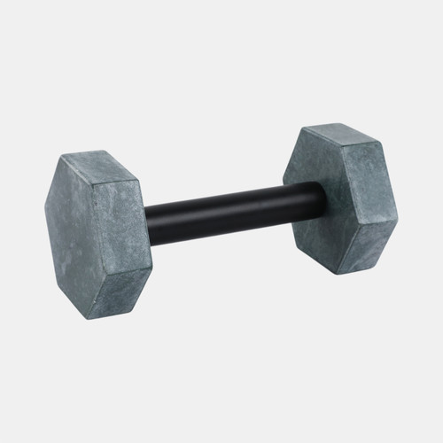 Sagebrook Home 8x4" Marble Dumbbell Green/black Wishlist Create New