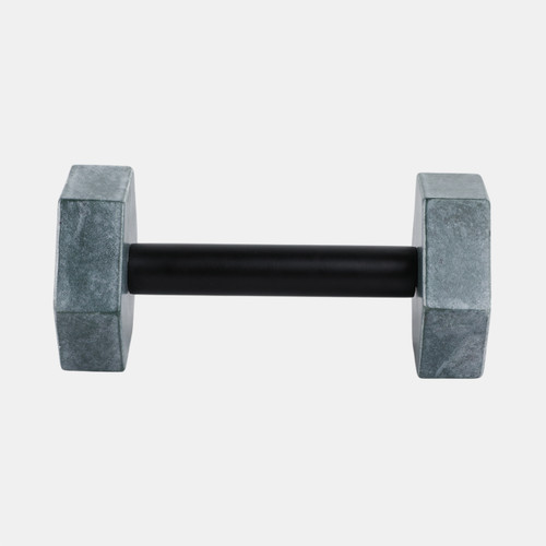 sagebrook home 8x4" Marble Dumbbell Green/black Wishlist Create New