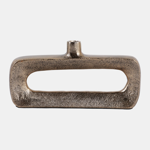 sagebrook home 8x4" Open Cut-out Short Bud Vase Antique Gold Wishlist Create New