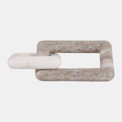 sagebrook home 8x4" Rectangle & Square Marble Link Beige/white Wishlist Create New