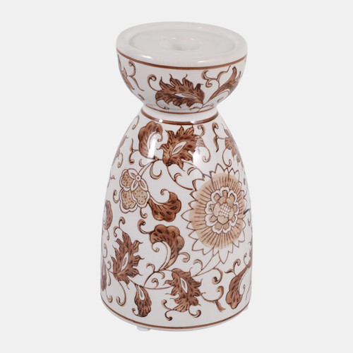 Sagebrook Home 8x5" Chinoiserie Taper & Pillar Holder Brown/wht Wishlist Create New